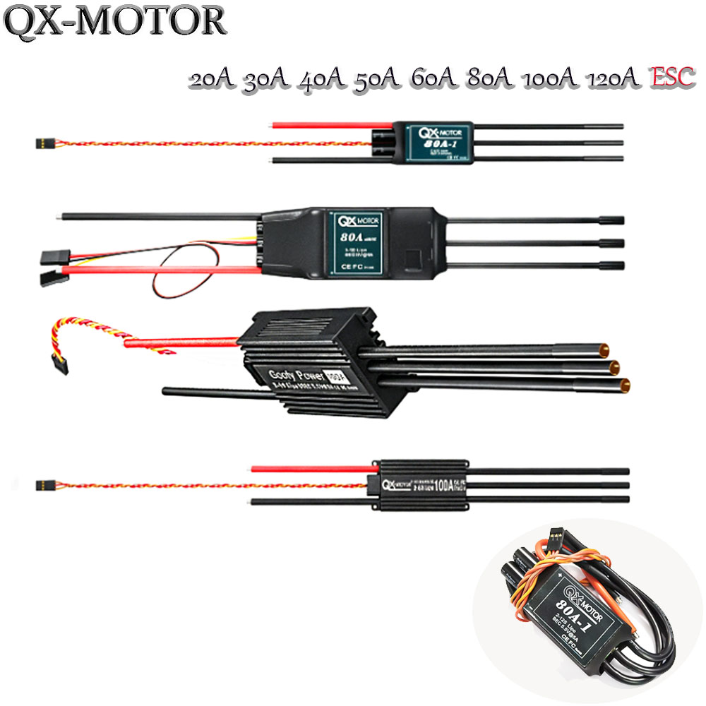 Drone Gimbal Controller - ตัวควบคุมความเร็วแบบไร้แปรงถ่าน 20A-120A ใช้ได้กับมอเตอร์พัดลมแบบท่อ QX-MOTOR EDF สำหรับโดรน