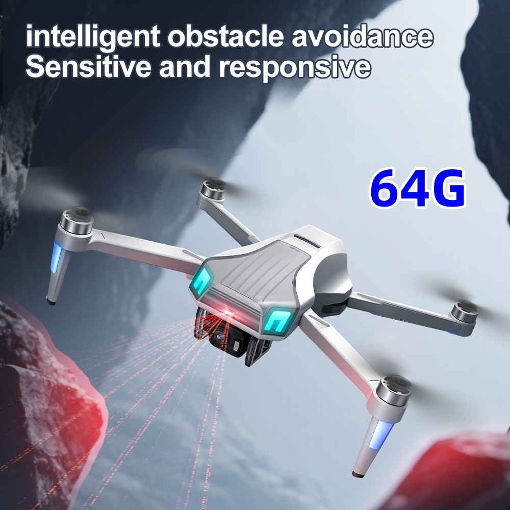 Drone Gimbal 3 Axis - NCZOBOE U55 โดรน GPS พร้อมรีโมทหน้าจอ กล้องคู่ระดับมืออาชีพ