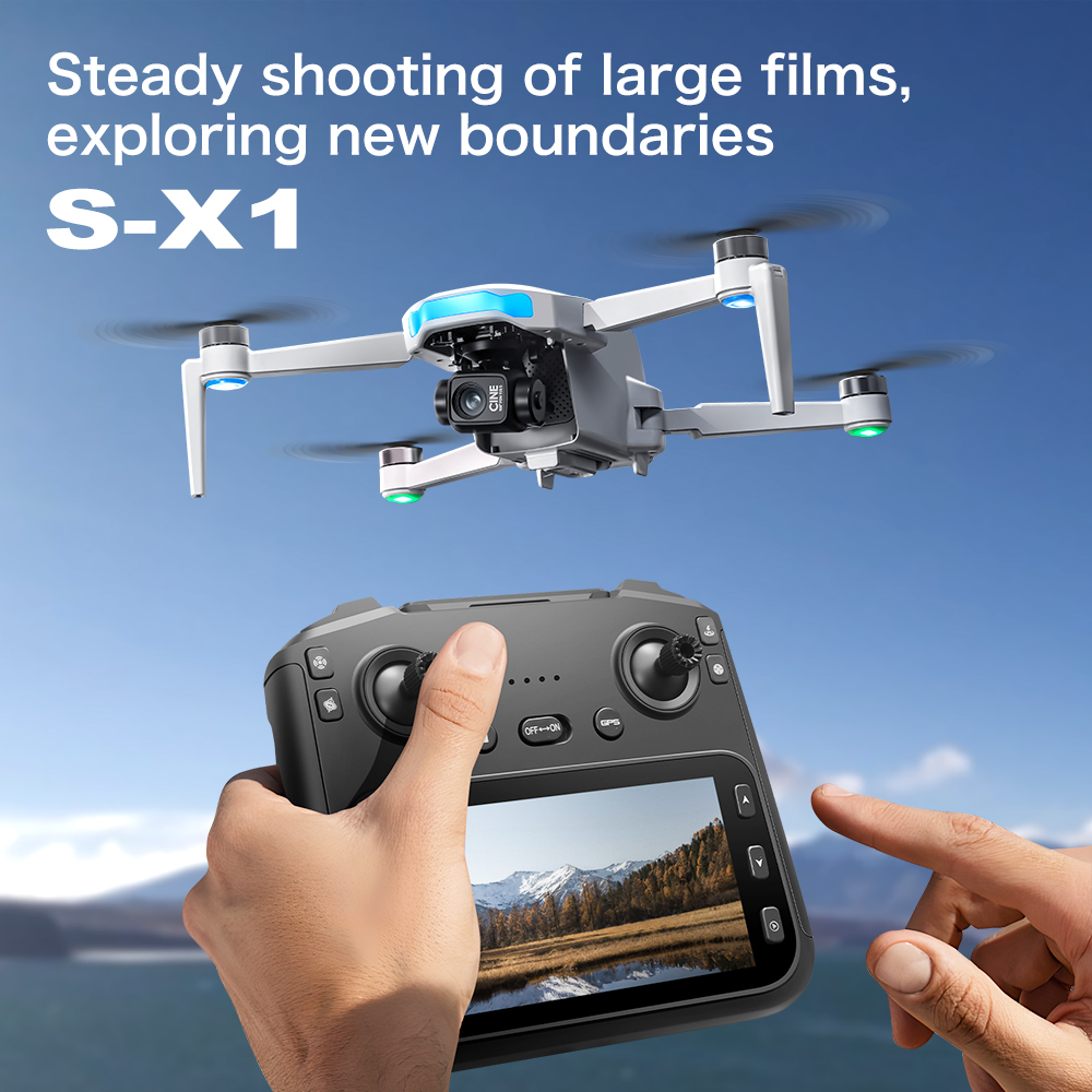 โดรนควอดคอปเตอร์ S-X1 GPS แบบพ - Drone Gimbal 3 Axis บทวิจารณ์และราคา