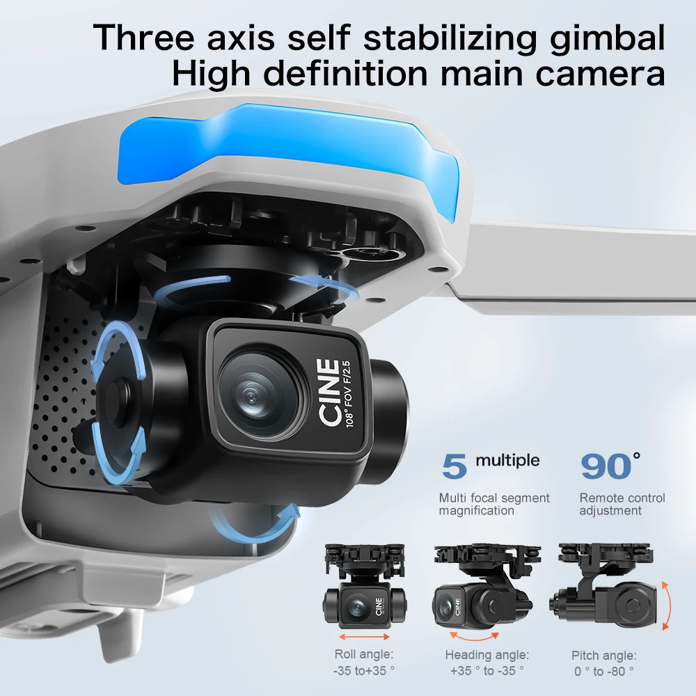 โดรนควอดคอปเตอร์ S-X1 GPS แบบพ - Drone Gimbal 3 Axis บทวิจารณ์และราคา