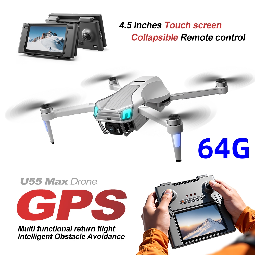 NCZOBOE U55 โดรน GPS พร้อมรีโม - Drone Gimbal 3 Axis บทวิจารณ์และราคา