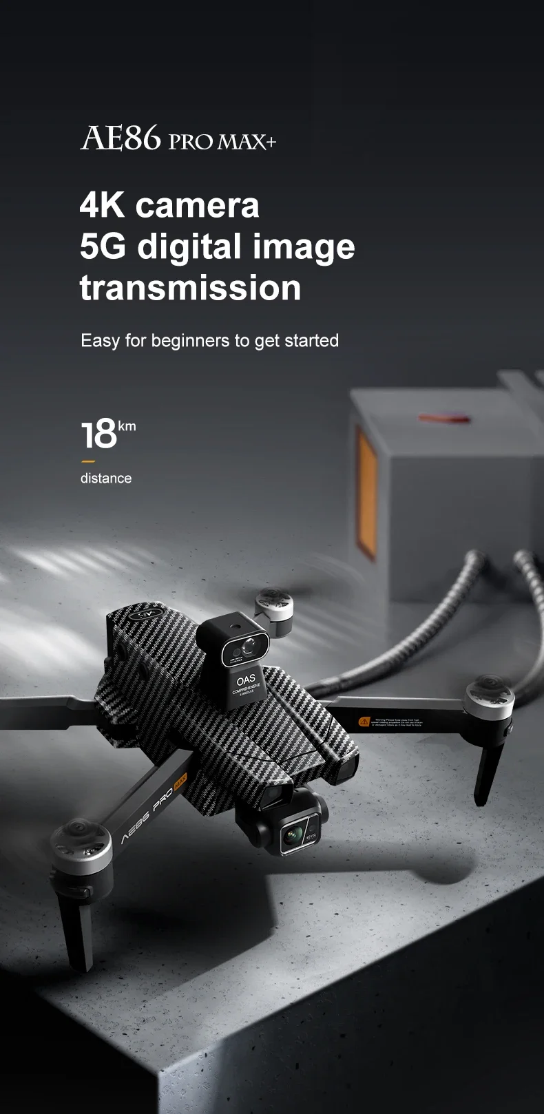 AE86drone ระดับไฮเอนด์พร้อมกล้ - Drone Gimbal 3 Axis บทวิจารณ์และราคา